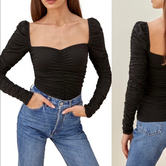 Reformation Tops - Reformation Esra Queen Anne Neck Top B643